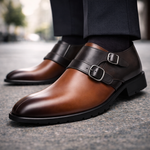 Men's Italian Leather Monk Strap Dress Shoes | Premium Comfort Fit