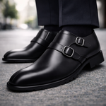Men's Italian Leather Monk Strap Dress Shoes | Premium Comfort Fit