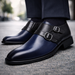 Men's Italian Leather Monk Strap Dress Shoes | Premium Comfort Fit