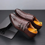 Men's Knit Leather Oxfords | Refined Comfort and Class