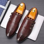 Men's Knit Leather Oxfords | Refined Comfort and Class