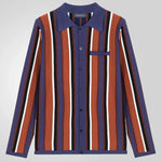 Men's Knit Long Sleeve Polo Shirt | Refined Striped Spring and Summer Essential