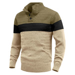 Men's Knit Pullover Sweater | Cozy Lightweight Color-Block Design
