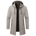 Men's Knitted Hooded Coat | Casual Mid-Length Comfort Fit | Modern Everyday Essential