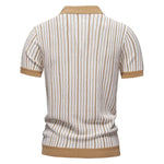 Men's Knitted Mesh Polo Shirt | Stylish Breathable Office Essential