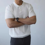 Men's Knitted Polo Shirt | Refined Summer Business Casual Fit