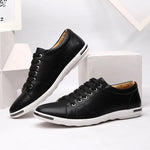 Men's Leather Low-Top Sneakers | Sleek Versatile Comfort Design