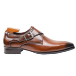 Men's Leather Monk Strap Oxfords | Classic Retro Business Style