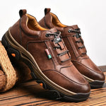 Men's Leather Trail Sneakers | Durable Retro Comfort Fit
