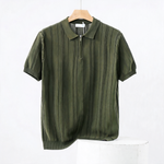 Men's Lightweight Knit Polo Shirt | Classic England-Inspired Summer Style