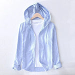 Men's Lightweight Striped Hooded Long-Sleeved Shirt | Casual Spring Style Statement