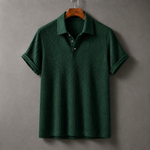 Men's Lightweight Waffle-Knit Polo Shirt | Classic Everyday Comfort Fit