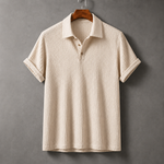 Men's Lightweight Waffle-Knit Polo Shirt | Classic Everyday Comfort Fit