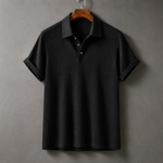 Men's Lightweight Waffle-Knit Polo Shirt | Classic Everyday Comfort Fit