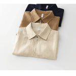 Men's Linen Blend Short Sleeve Polo Shirt | Breathable Casual Summer Essential