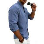 Men's Linen Button-Up Shirt | Lightweight Breathable Spring Essential