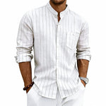 Men's Linen Button-Up Shirt | Lightweight Breathable Spring Essential