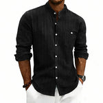 Men's Linen Button-Up Shirt | Lightweight Breathable Spring Essential