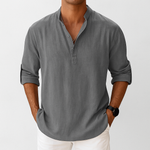 Men's Linen Popover Shirt | Breathable Summer Essential