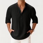 Men's Linen Popover Shirt | Breathable Summer Essential