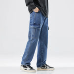 Men's Loose Straight Leg Denim Jeans | Trendy Casual Fashion Pants
