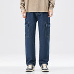 Men's Loose Straight Leg Denim Jeans | Trendy Casual Fashion Pants