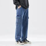 Men's Loose Straight Leg Denim Jeans | Trendy Casual Fashion Pants