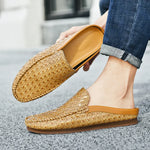 Men's Natural Leather Loafers | Stylish Casual Summer Shoes
