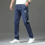 Men's Organic Cotton Blend Vintage-Inspired Jeans | Relaxed Fit with Flexible Comfort