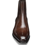 Men's PU Brown Chelsea Boots | Tailored Classic Ankle Style