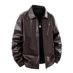 Men's PU Leather Casual Jacket | Stylish Retro Windproof Design