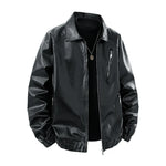 Men's PU Leather Casual Jacket | Stylish Retro Windproof Design