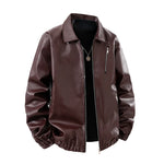Men's PU Leather Casual Jacket | Stylish Retro Windproof Design
