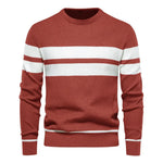 Men's Patchwork Pullover Sweater | Stylish Warm Autumn Essential