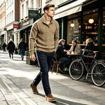 Men's Polyester Jacquard Henley Shirt | Soft Breathable Everyday Essential