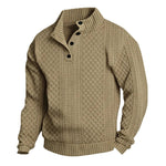 Men's Polyester Jacquard Henley Shirt | Soft Breathable Everyday Essential