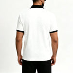 Men's Polyester Jacquard Knit Polo Shirt | Soft Breathable Summer Essential