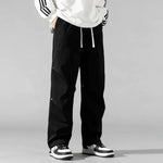 Men's Polyester Wide Leg Cargo Pants | Trendy Loose Streetwear Fit