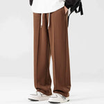 Men's Polyester Wide Leg Trousers | Relaxed Oversized Streetwear Fit