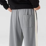 Men's Polyester Wide Leg Trousers | Relaxed Oversized Streetwear Fit