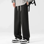 Men's Polyester Wide Leg Trousers | Relaxed Oversized Streetwear Fit