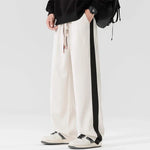 Men's Polyester Wide Leg Trousers | Relaxed Oversized Streetwear Fit