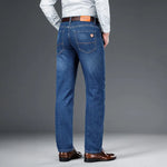 Men's Premium Cotton Stretch Denim Jeans | Classic Structured Fit Casual Pants