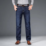 Men's Premium Cotton Stretch Denim Jeans | Classic Structured Fit Casual Pants