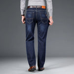 Men's Premium Cotton Stretch Denim Jeans | Classic Structured Fit Casual Pants