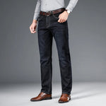 Men's Premium Cotton Stretch Denim Jeans | Classic Structured Fit Casual Pants