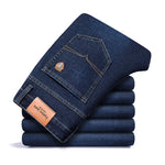 Men's Premium Cotton Stretch Denim Jeans | Classic Structured Fit Casual Pants