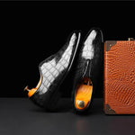 Men's Premium Leather Dress Loafers | Elegant Formal Slip-On Style