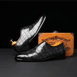 Men's Premium Leather Dress Loafers | Elegant Formal Slip-On Style