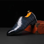 Men's Premium Leather Dress Loafers | Elegant Formal Slip-On Style